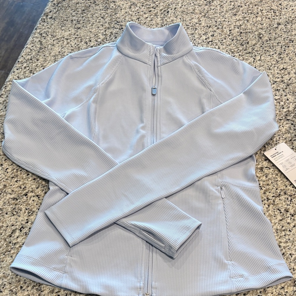 Light Purple Athleta Salutation Ribbed Jacket III. New with Tag.